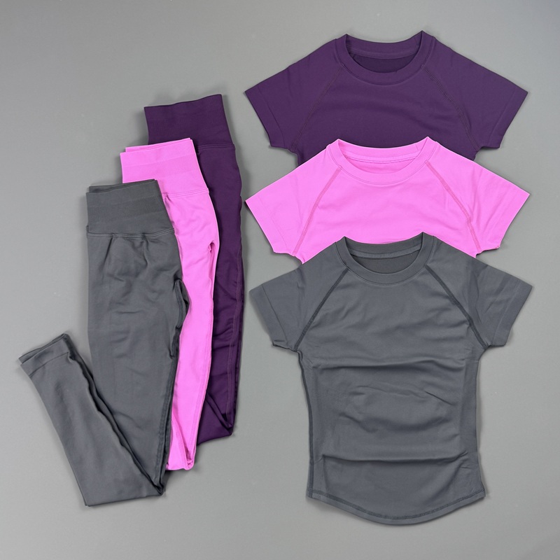 Pilates Yoga Wrap Top - Set Olahraga Wanita 2 Potong, Atasan