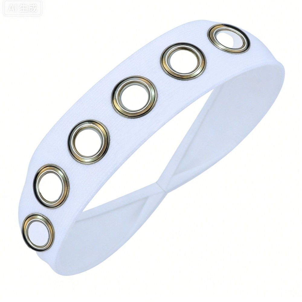 Pilates Yoga Circle - Headband Logam Berongga Warna Solid Motif