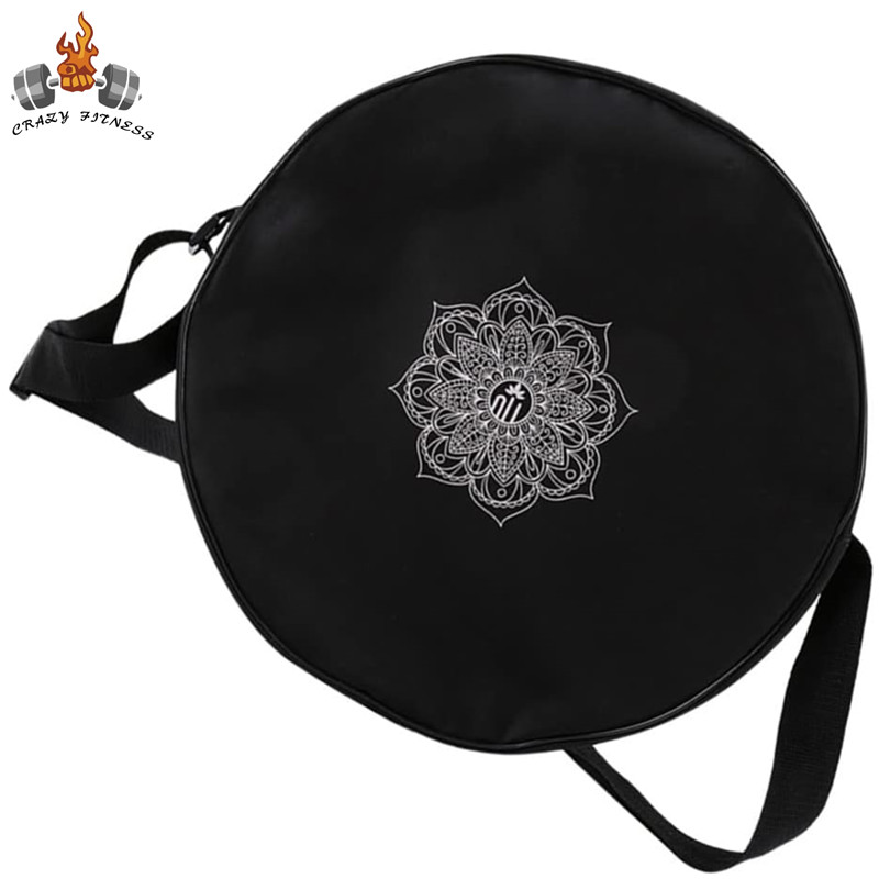 Pilates Yoga Circle - Tas roda Yoga nilon hitam bunga