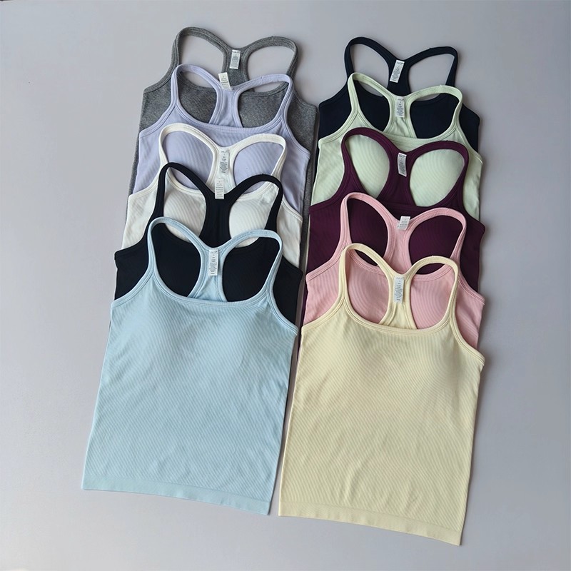 Pilates Yoga Wrap Top - Kaos Tank Top Yoga Wanita Musim