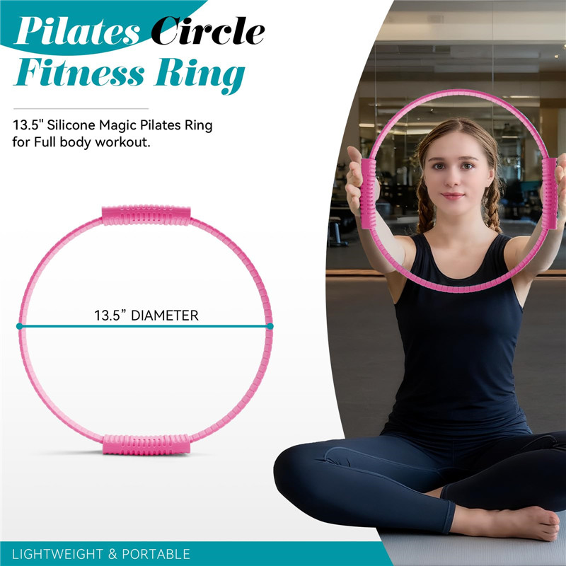 Pilates Yoga Circle - Cincin Yoga Silikon Ramah Lingkungan dengan