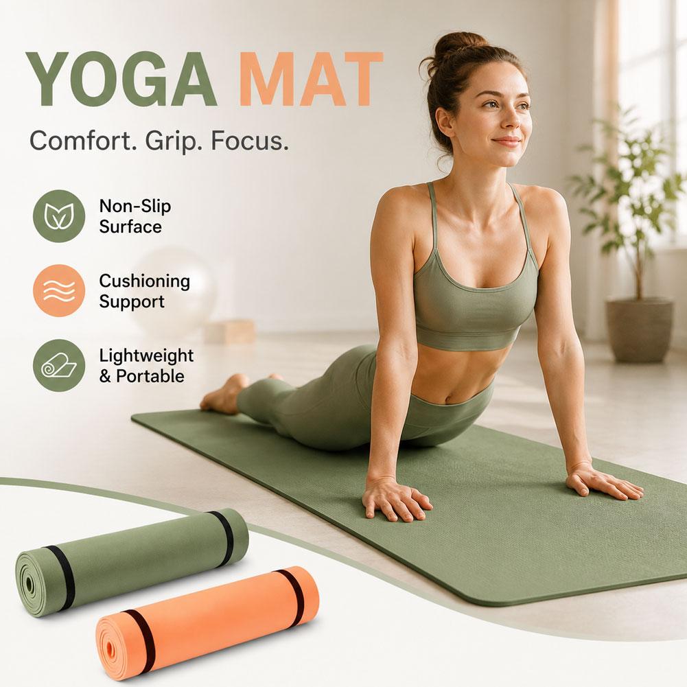 Tikar Yoga 180X50Cm Selimut Ti - Pilates Yoga Matte ulasan dan harga