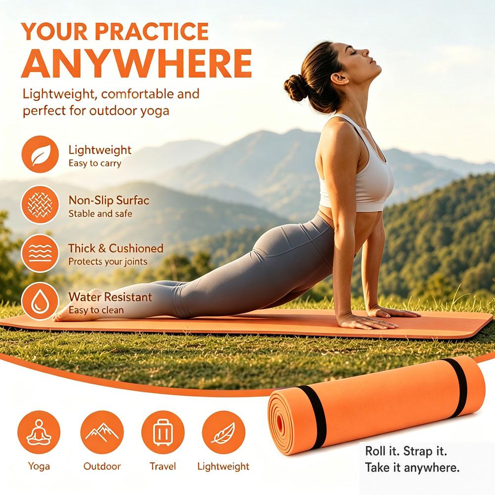 Tikar Yoga 180X50Cm Selimut Ti - Pilates Yoga Matte ulasan dan harga