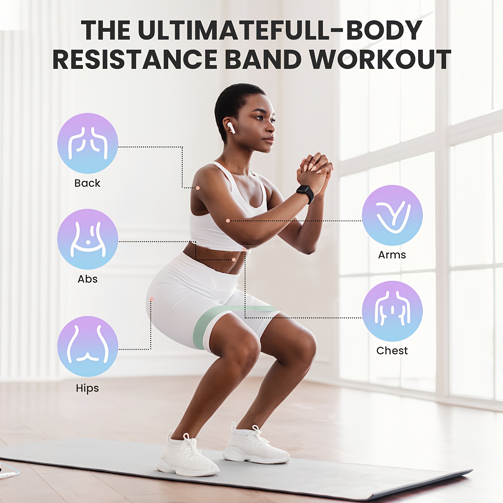 1 Buah/4 Buah Gelang Resistens - Pilates And Yoga Studio ulasan dan harga
