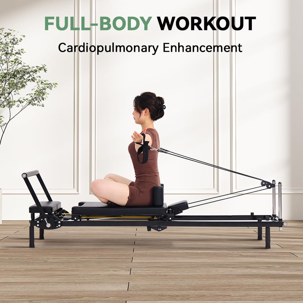 Mesin Pilates Reformer Lipat,  - Pilates Reformer Spring ulasan dan harga