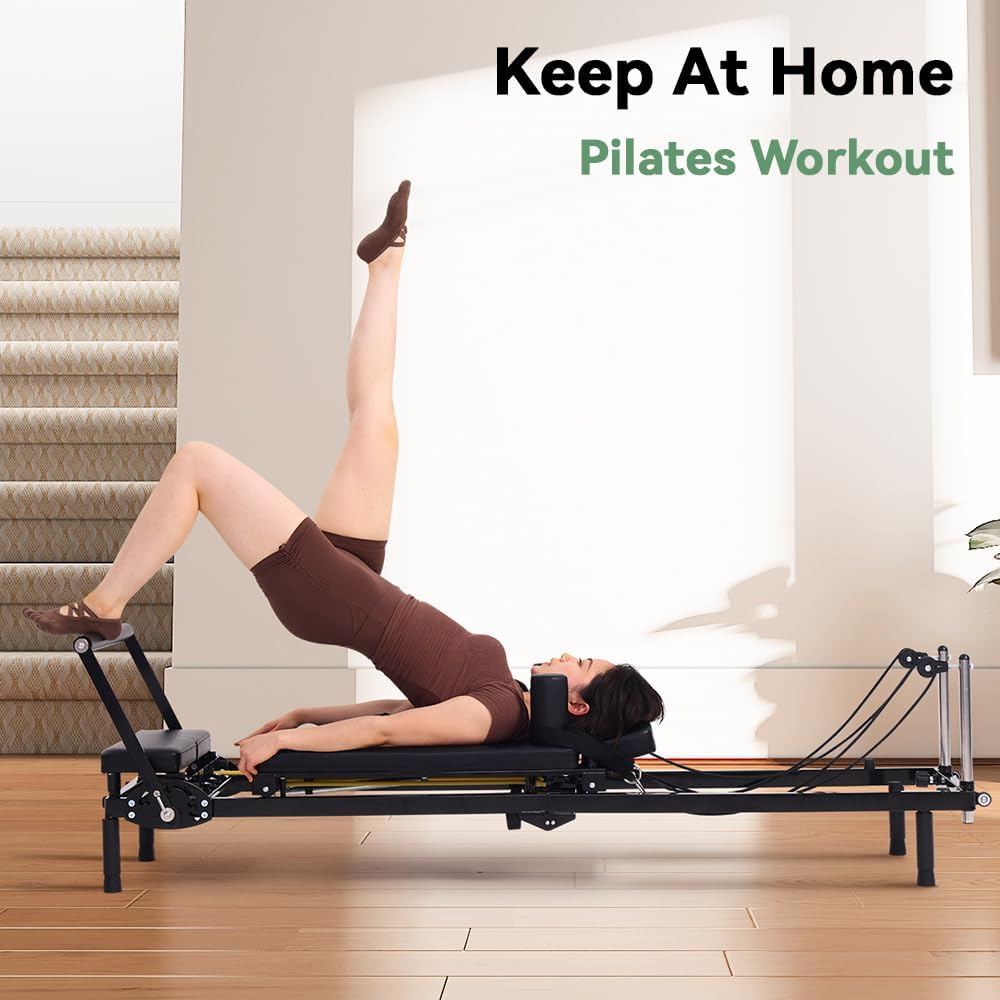 Mesin Pilates Reformer Lipat,  - Pilates Reformer Spring ulasan dan harga