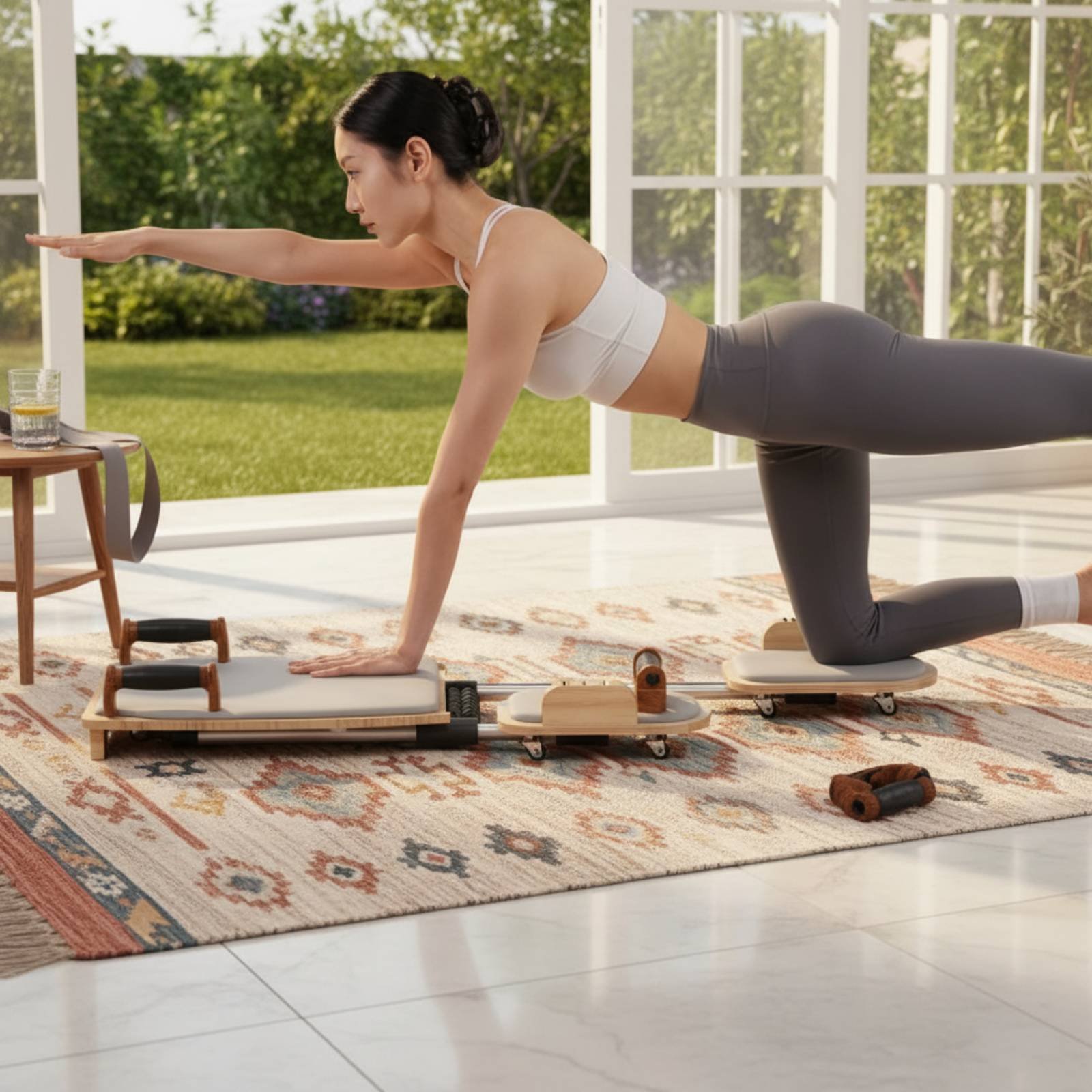 Alat Pilates Reformer 6 Pegas, - Pilates Reformer Spring ulasan dan harga