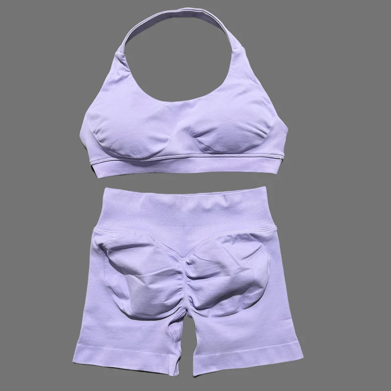 2 Buah Set Olahraga Histello W - Pilates Yoga Wrap Top ulasan dan harga