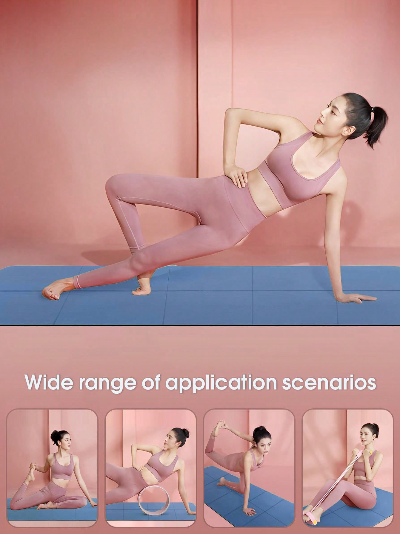 Matras Yoga Lipat Biru Tua Ram - Pilates Yoga Matte ulasan dan harga