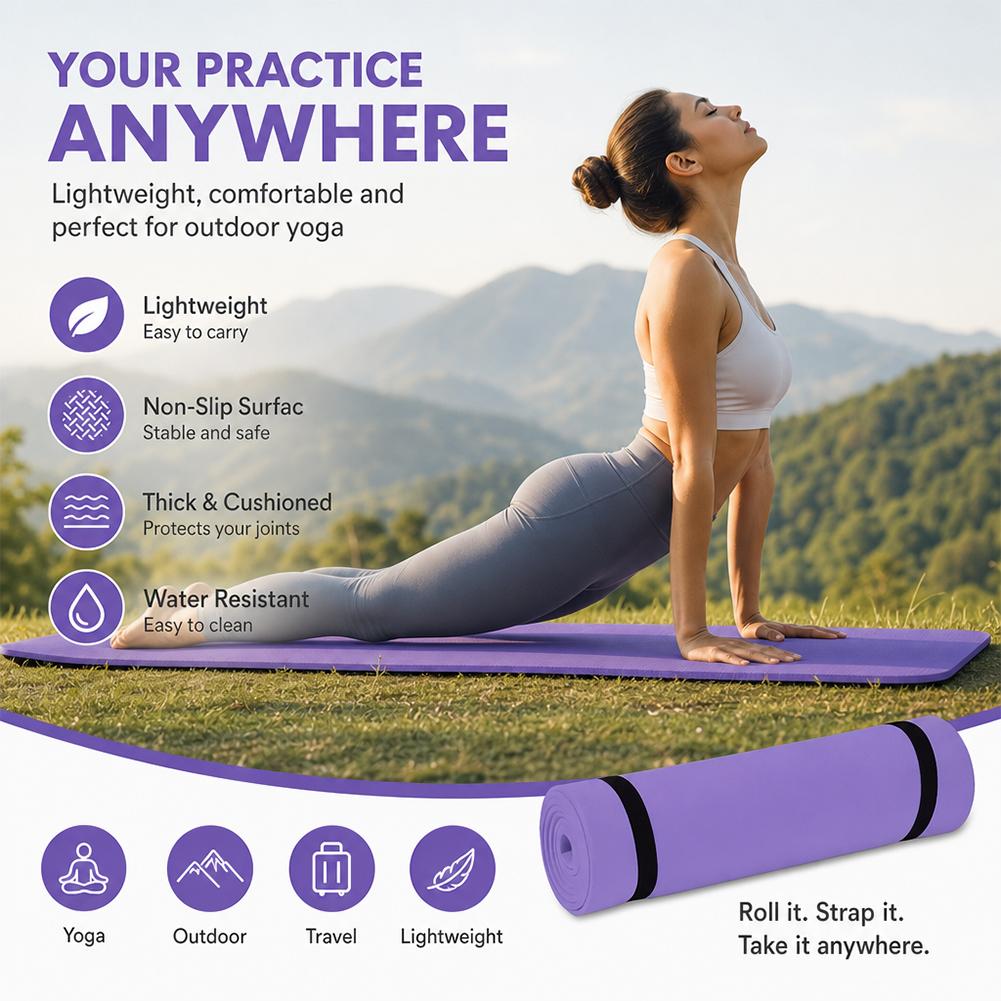 1/2 Buah Tikar Yoga Tebal Anti - Pilates Yoga Matte ulasan dan harga