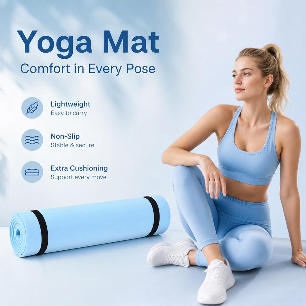 1/2 Buah Tikar Yoga Tebal Anti - Pilates Yoga Matte ulasan dan harga